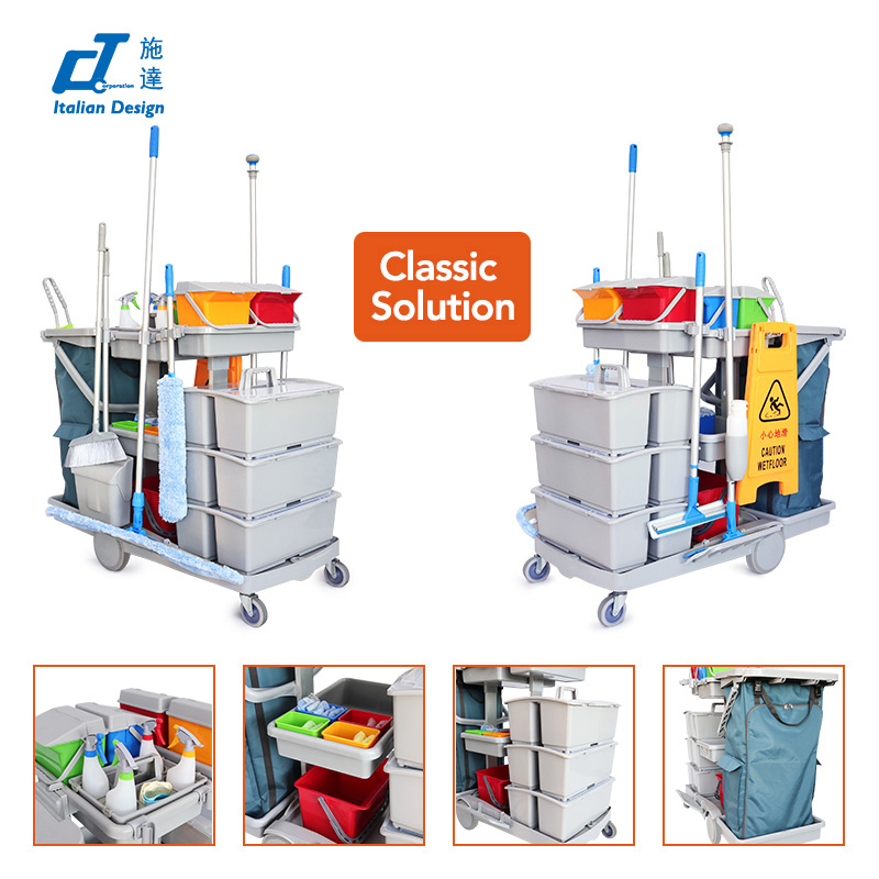 CT Basic Version No-Dirty Water System Trolley - Cleanic Cleaning Equipment